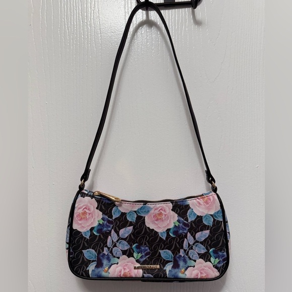 Rampage Handbags - Rampage Floral Black Shoulder Bag